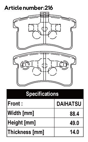 ACRE BRAKES ダイハツムーヴ・ムーヴカスタム適合表