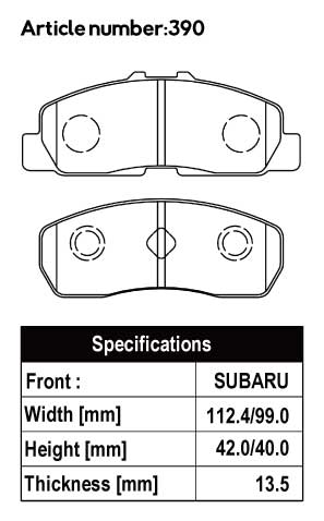 ACRE BRAKES スバルプレオ適合表