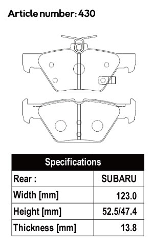 ACRE BRAKES スバルアウトバック適合表