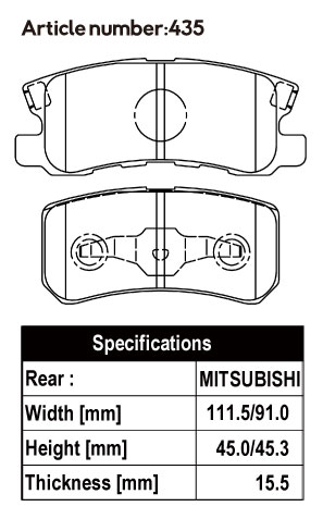 ACRE BRAKES ミツビシデリカD2/D5適合表