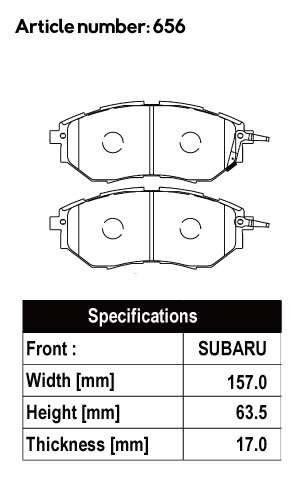 ACRE BRAKES スバルフォレスター適合表