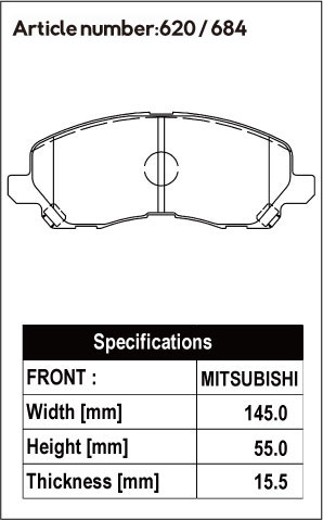 ACRE BRAKES ミツビシデリカD2/D5適合表